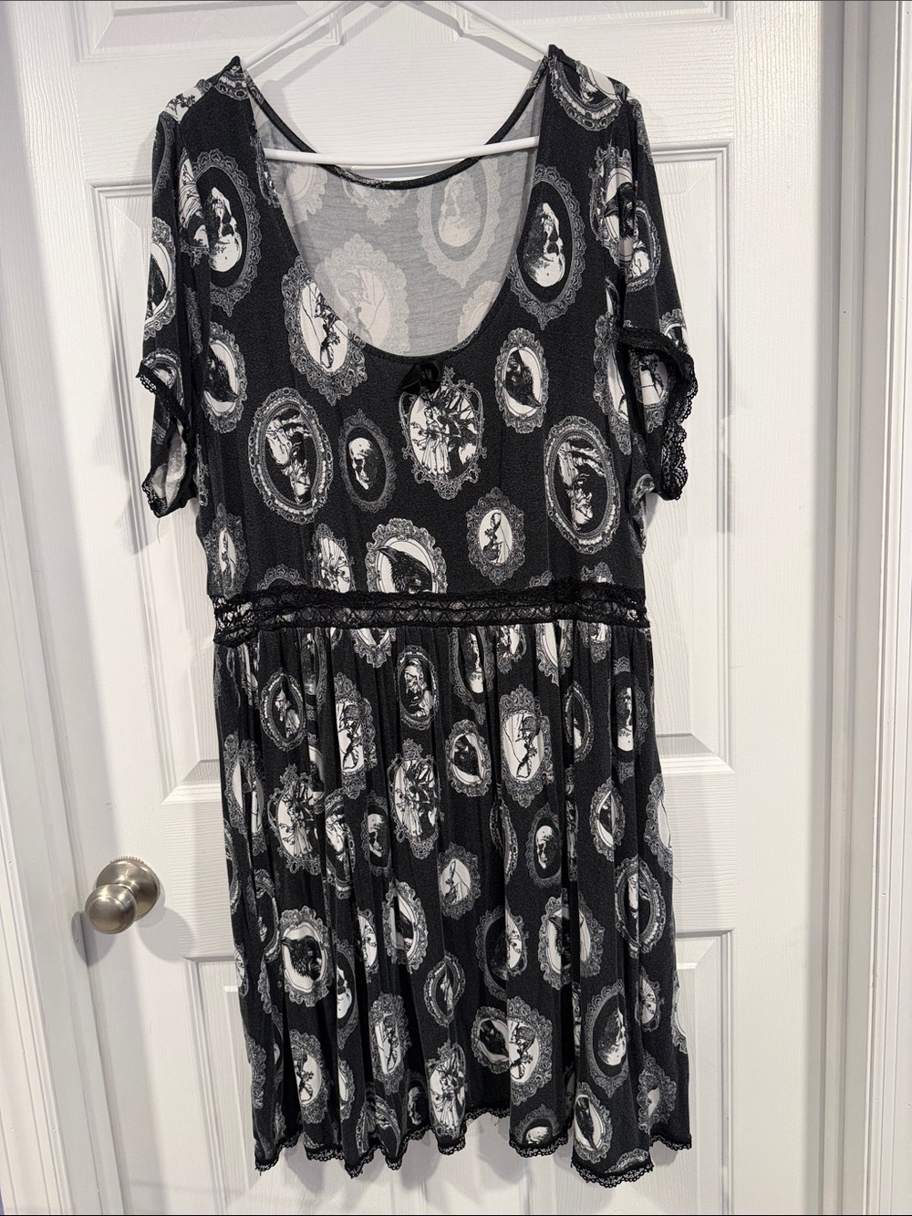 Creepy pattern goth dress